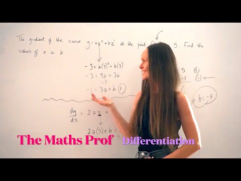 The Maths Prof: Differentiation Problem Solving (Find the values of a & b...)
