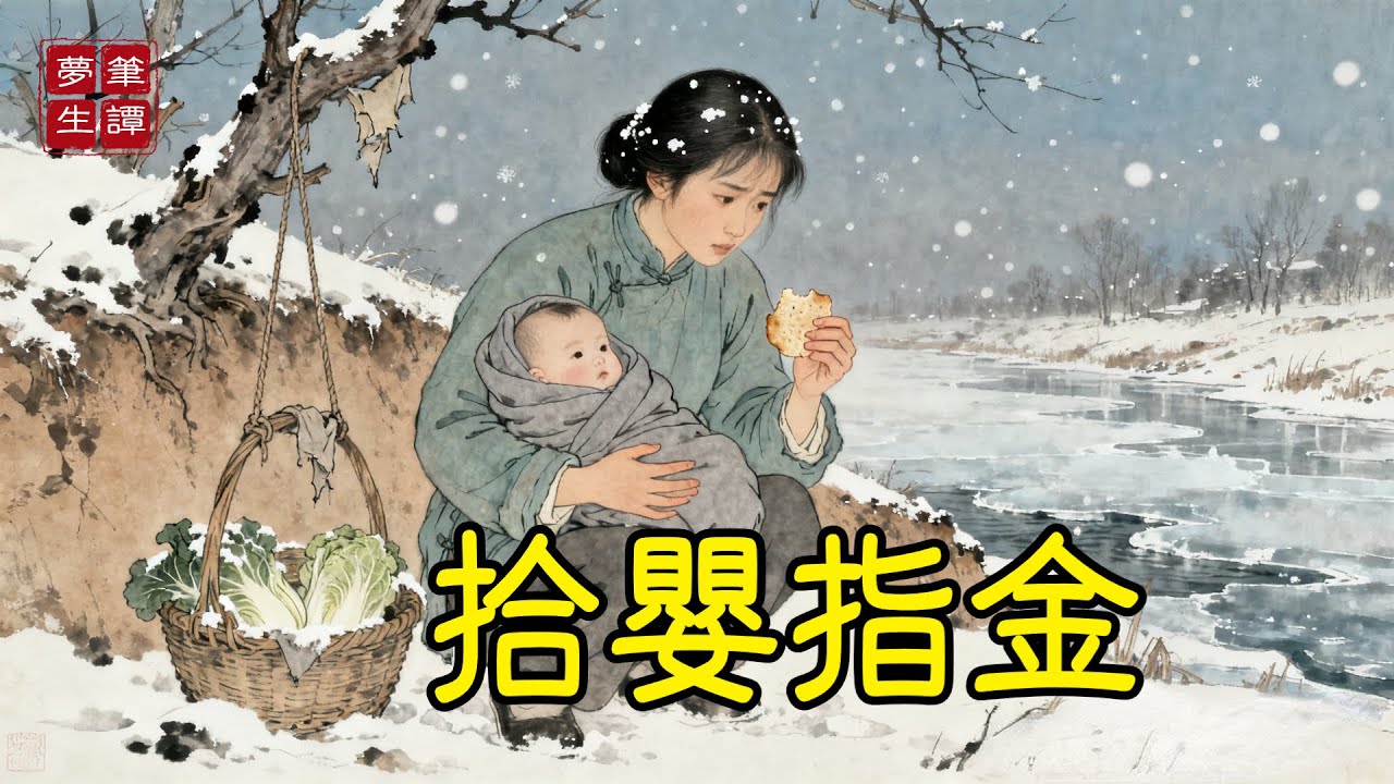 童養媳寒冬河邊撿到個渾身滾燙的棄嬰，自己吃糠咽菜將他養大。男童五歲指日預言：「三日後，地湧金。」 屆時她家竈臺下竟塌出個藏銀窖！#故事#民間傳說#奇遇#報恩#原創故事