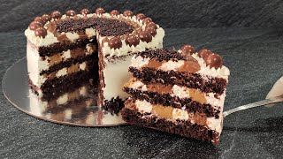 роскошный торт МОККО Шоколадно-кофейный торт тает во рту Без желатина Ручным миксером