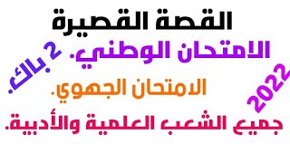 القصة القصيرة في الامتحان الوطني،جميع الشعب منهجية في الامتحان حرج خفيف.