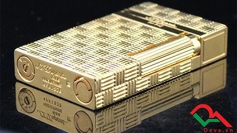 Bật lửa dupont đan vuông D43V màu vàng | Deva.vn | Giá 750.000 Đ