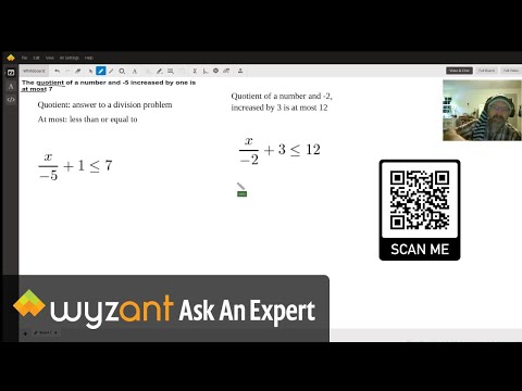 Solve: The Quotient Of A Number And -5, Increased By One Is At Most 7