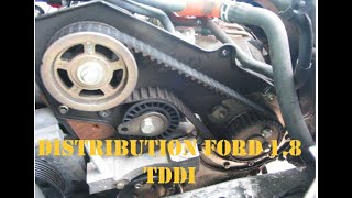 Changement de courroie de distribution ford  focus 1.8 tddi