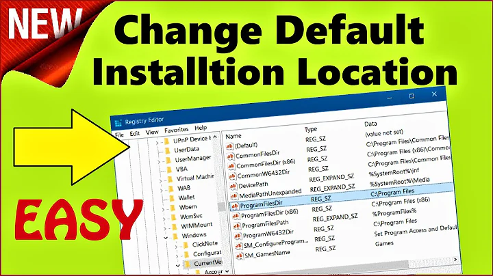 Change Default Install Location Windows 10 (English)