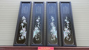 Báo Giá Bộ Tranh Tứ Quý Khảm Tùng Cúc Trúc Mai