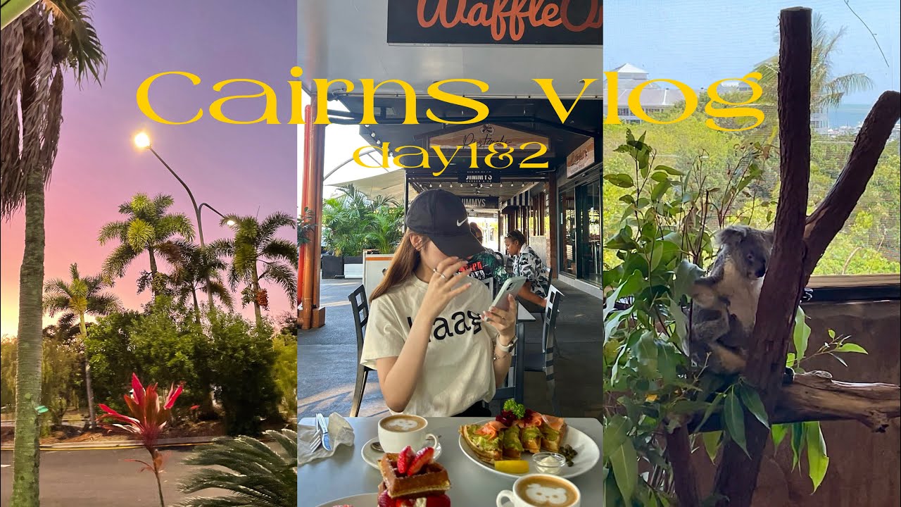 【Vlog】3泊5日ケアンズ旅行✈️🇦🇺Day1&2｜コアラを抱っこした🐨｜週末限定マーケット｜おしゃれカフェでモーニング☕️｜オーストラリアの大手スーパー🛒｜ナイトマーケット｜社会人の休日