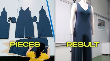 From Thousand Pieces To Perfect Results | Process of Making Lounge Jump Suit | Short version