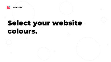 Website Builder - Select your website colours
