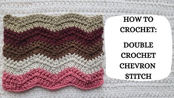 How To Crochet: Double Crochet Chevron Stitch | Tutorial, DIY, Beginner Crochet,Basic Crochet,Easy 💕