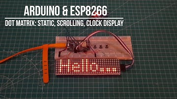 Arduino: Dot matrix MAX7219, display static text, scrolling text, and clock time (RTCDS3231)