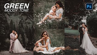 Green Tone Preset | Green Moody Color Grading in Photoshop | Photoshop Tutorial