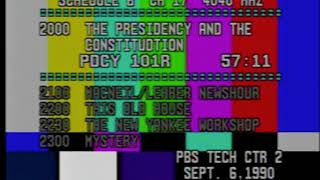 PBS Satellite Service Schedule Information (Sept. 06, 1990) [PBS Satellite Feed]