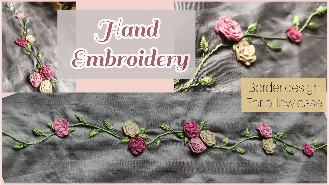 Easy hand embroidery border design hand embroidery border design for