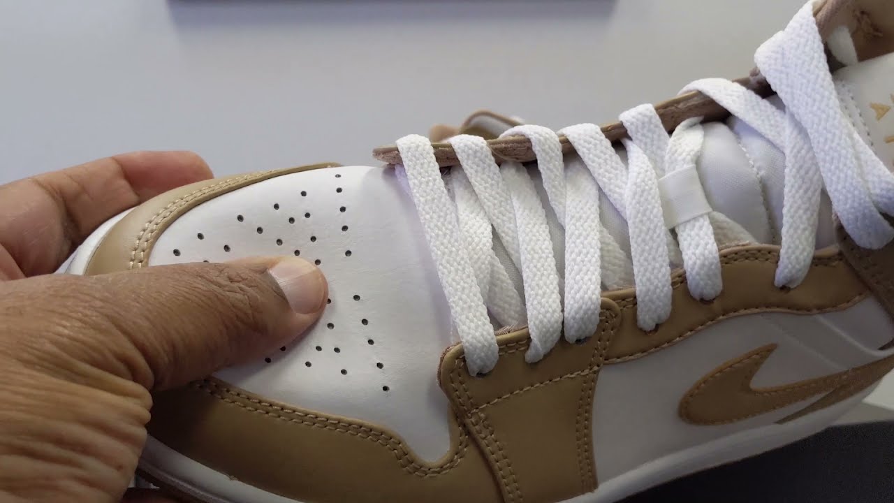 Nike Air Jordan 1 Mid‎ Hemp White/Tan/Gum 554724-271 Men\'s Size US 9 EUC Amazon.com | Jordan Mens Air 1 Mid 554724 271 Tan/Gum - Size  main image 3