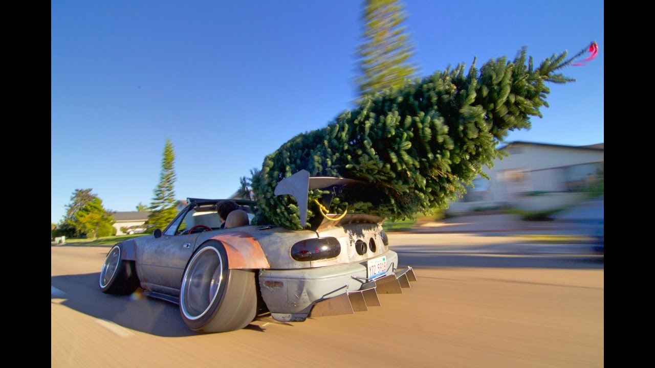 Christmas Tree Shopping In Stanced Miata YouTube