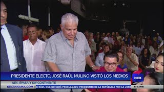 Presidente electo de Panamá, José Raúl Mulino visitó los medios NEX, EPASA y KW CONTINENTE