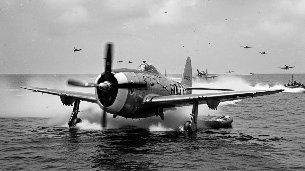 P-47 Pilot Ditched in Ocean to Save 9 Men — Fought 20 Fighters for 90 Miles