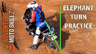 Elephant Turn Practice for Adventure Motorcycle Riders