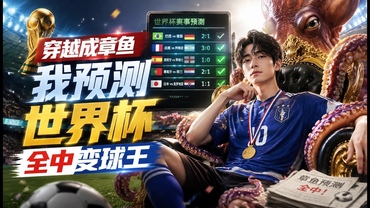 穿越成章魚預測比賽，我竟成球王