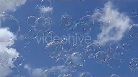 Soap Bubbles On Blue Sky 01 | Stock Footage - Envato elements