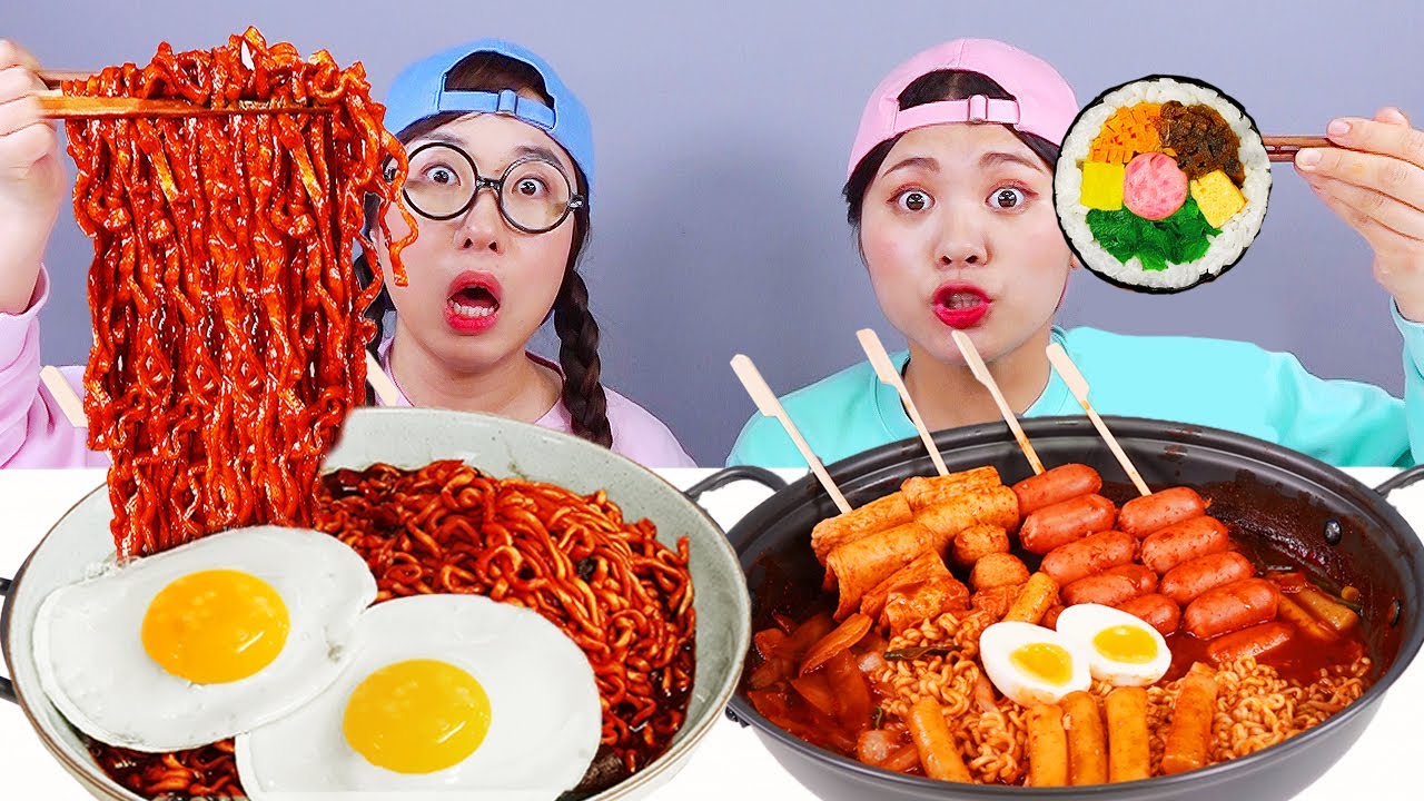 Kimbab Mì Tteokbokki Mukbang DONA