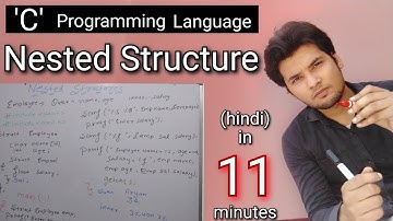 Nested structure in hindi || structure within Structure in C programming language