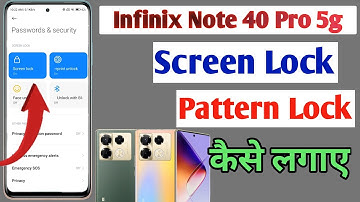 Infinix Note 40 Pro 5g screen lock setting | Infinix Note 40 Pro 5g me screen lock kaise lagaye