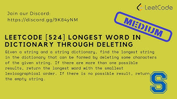 Leetcode [524] Longest Word in Dictionary through Deleting
