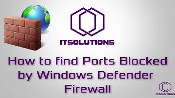 How to find closed ports blocked by Windows Defender Firewall