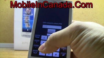 How to enter unlock code on Rogers Sony Ericsson X10 - www.Mobileincanada.com
