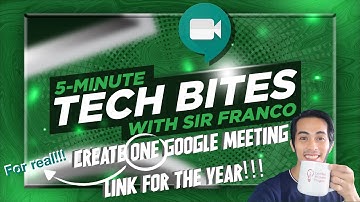 One Google Meeting Link for ALL your meetings!!!