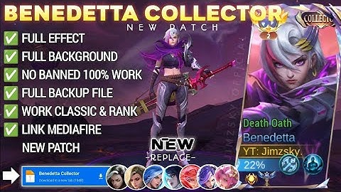 Script Skin Benedetta Collector - Death Oath No Password | Full Effect Voice | Patch Terbaru