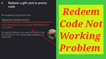 Fix error redeeming code | error code prs-gcrpm-01 google play store redeem code error problem