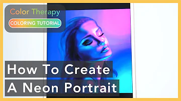 Digital Coloring Tutorial: How to color a Neon Portrait