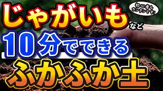 【じゃがいもなどに使える土づくり】初心者も簡単にできる方法【家庭菜園】雑草・もみ殻・米ぬかの3つをつかいます！