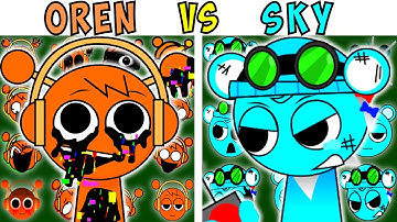 ALL OREN VS SKY TEST | FNF Character Test | Gameplay VS Playground