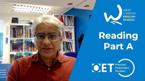 Strategies for Reading Part A  with Harmi @ WLES and OET All Stars