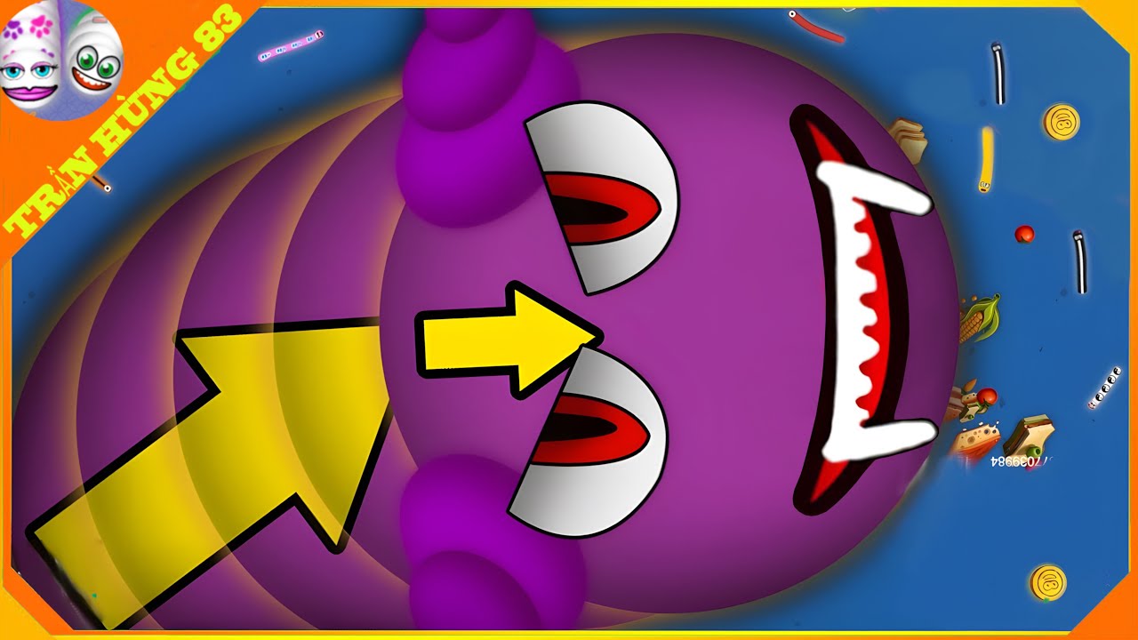 🐍WORMSZONE.IO | GIANT SLITHER SNAKE TOP 01 / Лучший игровой процесс в Epic Worms Zone! | Trần Hùn...