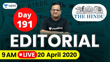 UPSC CSE 2020 | The Hindu Editorial Analysis for IAS Preparation by Ashirwad Sir | 20 April 2020