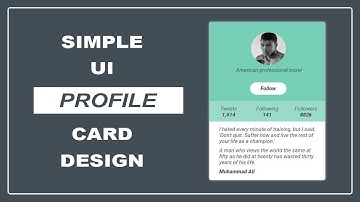Simple UI  Profile Card Design Using HTML & CSS - UI Card Design  - Profile Card Design
