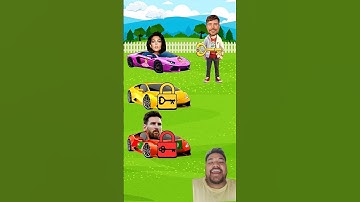 Whose Car Is Each One? 🧐🚘 Ronaldo vs Messi vs MrBeast vs Georgina