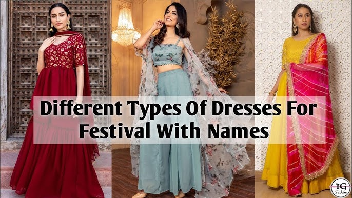 Types of wedding dresses with name/Wedding outfit ideas for girls