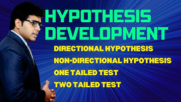 Research Hypotheses: A Comprehensive Guide for Beginners || Directional Non Directional Hypothesis
