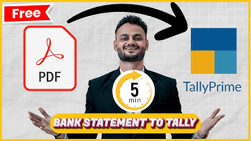 Import Bank Statement PDF directly to Tally
