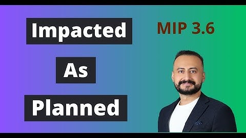MIP 3.6: Impacted As-Planned Delay Analysis Method