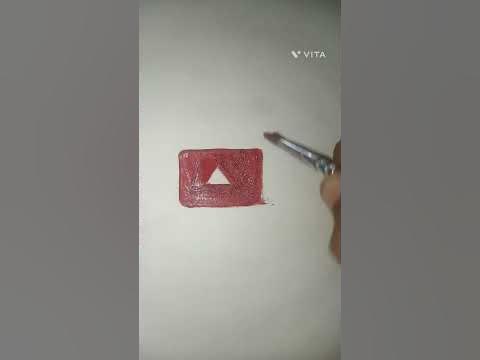 how to draw a YouTube logo #youtube logo drawing #shorts #ytshorts #art ...