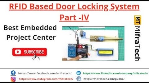 RFID Based Door Locking System Part 4  Mifratech#bestenggproject#besthardwareproject