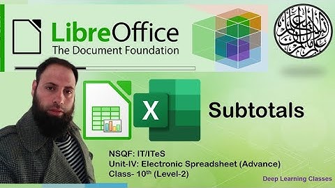 Subtotals in LibreOffice #dataanalysis #libreoffice #excel #subtotal
