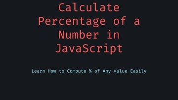 🎥 Calculate Percentage of a Number in JavaScript  Easy & Practical Math Formula