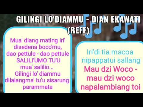 Gilingi Lo'diammu (Lg Mandar) ~ Dian Ekawati - Lirik (REFF)